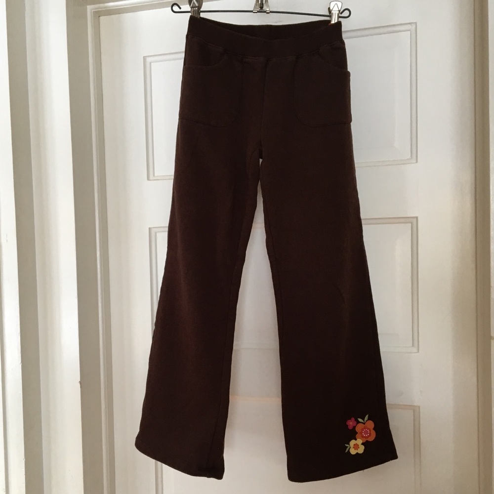 COPY - Gymboree Girls size 10 brown flower sweatpants